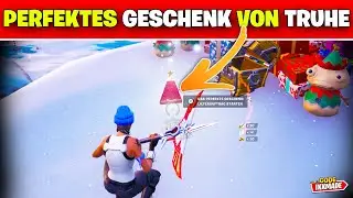 Sammle ein perfektes Geschenk von einer Truhe ein Fortnite Winterfest Aufgabe