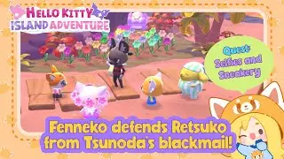 Fenneko defends Retsuko from Tsunoda's blackmail! #hellokittyislandadventure #sanrio