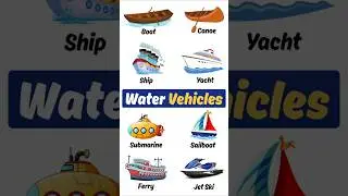 Water Transport Vehicles for Kids | Vehicles  Name with Pictures & Pronunciation