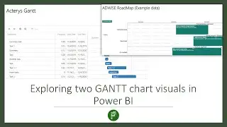 The Acterys Gantt and ADWISE RoadMap Gantt chart visuals in Power BI