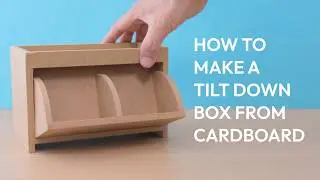How to make a tilt down box from cardboard #upcycling #cardboardcraft #organizer