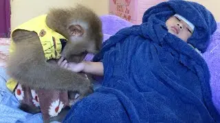 Little Jason Worried Patiently Learn Take Care Sister Satya💜