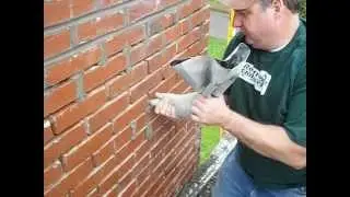 Repair of chimney mortar joints.