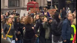 Anti-lockdown protests and Anti-racism protests (UK/Global) - BBC & ITV News - 20th March 2021