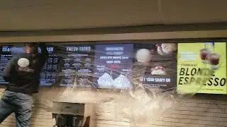 Digital menu screen installation