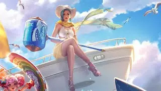 Honor of Kings - 钟无艳 ( Wuyan ) skin Seaside Vacationer gameplay 