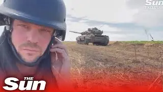 Behind-the-scenes with a Ukrainian tank crew on 'shoot and scoot operation'
