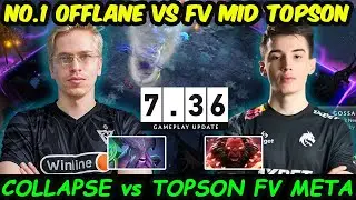 WHEN Collapse Axe OFFLANE meets Topson Faceless Void MID NEW META Dota 3 Look like .... 7.36