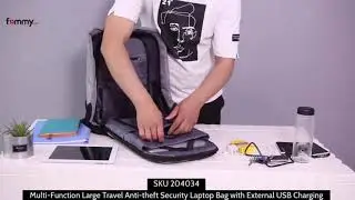 Anti-theft Security Laptop Bag with USB Charging Port