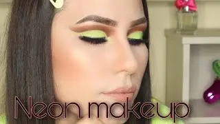 Maquillaje en verde Neón, hit the lights palette, maquillaje fresco  en Color verde Neón ☘️