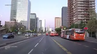 DRIVING SANTIAGO CHILE 4K - LOS CONDES SUNSET DRIVE - AMBIENT DRIVE TV
