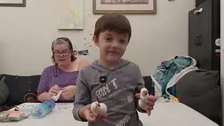 Christmas crafts with Declan and Christina
