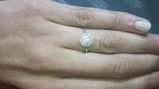 Round Antique Style Cluster Diamond Halo - ER 2436