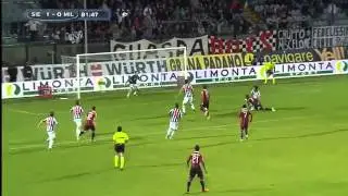 Mario Balotelli Goal 84') Siena vs AC Milan (12) Official HD Highlights