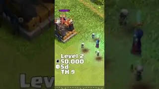 Level 1 to MAX Witch with animation, cost, time and th level | COC #shorts