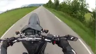 Husqvarna 610 & KTM 690 SM' Wheelie - On board GoPro HD Hero 2