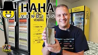 Collecting The MONEY From Our HAHA VENDING AI SMART COOLER Vending Machine!