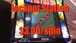 WMS Monopoly Jackpot Station Slot: Free Spins Bonus Big Win