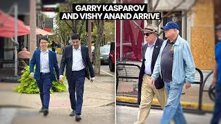 Garry Kasparov and Vishy Anand arrive | Clutch Chess Legends | St. Louis Chess Club