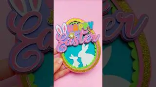 🐣 Happy Easter Egg Cake Topper with Cricut | Quick & Easy DIY! #diy #caketopper #cricut  #handmade