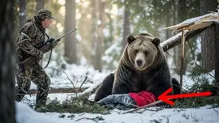Lovac je već nišanio medveda, ali je zanemeo kada je video ko stoji pored zveri