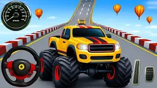 Monster Truck Mega Ramp Impossible Driver - 4x4 Ultimate Car Stunts GT Racing, BeamNG Drive 02