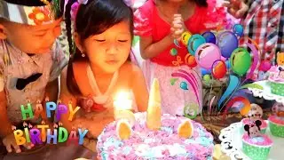 Selamat Ulang Tahun Hana ke-5. Surprise Cake Birthday Potong Kue Ulang Tahun di Rumah.Happy Birthday