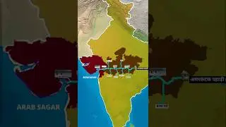 Narmada River By Map Animation || नर्मदा नदी #geography #mapping
