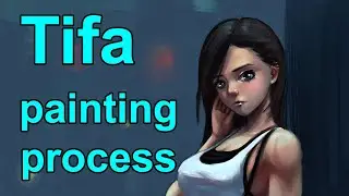 Tifa Final Fantasy 7 Remake digital painting process video