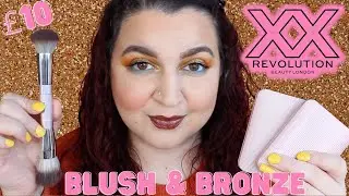 NEW XX REVOLUTION GLOW SCULPTOR CREAM BLUSH AND BRONZER DUO REVIEW AND SWATCHES | LIZZIE DEMETRIOU