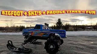#903 Bigfoot + Ski's + Paddle Tires = Fun