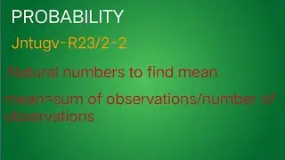 Natural numbers to find mean 