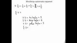 Množenje razlomaka - 3. dio - račun napamet