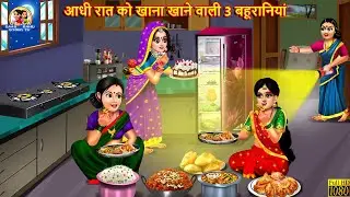 आधी रात को खाना खाने वाली 3 बहूरानियां | Saas Bahu | Hindi Kahani | Moral Stories | Saas Bahu Story