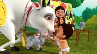 ಹಸು ಹೇಳುತ್ತದೆ - ಮೂ ಮೂ ಮೂ -Domestic Animals | Kannada Rhymes for Children | Infobells