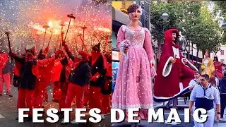 Festes de Maig Badalona 2023 Séquito de la Ciudad - Firerun & Giants Parade