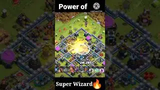 38% Distraction with town Super Wizard 🔥 in 13 max town hall #shorts #clashofclans