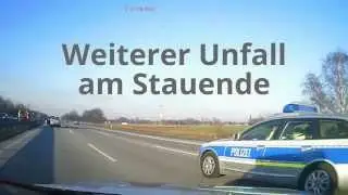 A1: Mehrere Unfälle am Stauende - Unfall auf linker Spur | Nothilfe (06.02.2015)