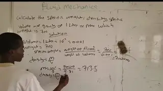 How to calculate Specific weight, Density, Specific volume and gravity #fluid  #mechanics