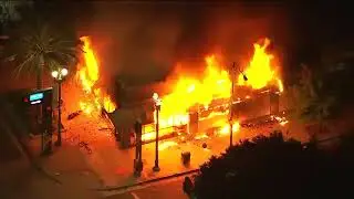 George Floyd protesters make riot ,widespread destruction in Long Beach, California tonight