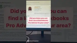 How To Find  A Local Quickbooks Pro Advisor! #shorts
