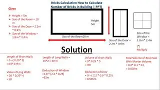 Bricks Calculation how to calculate the Number of bricks in building | PowerPoint |