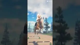My little overjumper! #palomino #lightdapplepalomino #overjump #fyp #strideaway #roblox #horse