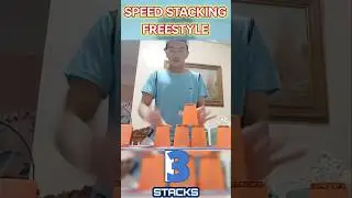 A Crazy Fast Speed Stacking 6 Cups Freestyle in 3.517 Seconds! #cupstacking #fast #shorts