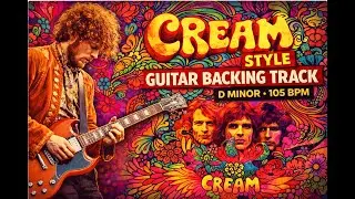 Cream style guitar  backing track D minor 105 BPM