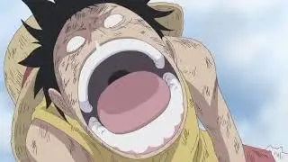 Luffy laugh at his brother's death