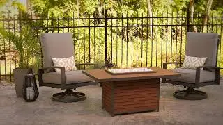 The Outdoor GreatRoom Company Kenwood Rectangular Chat Height Gas Fire Pit Table