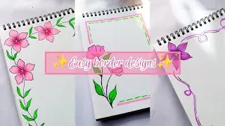 10 EASY BORDER DESIGNS/PROJECT WORK DESIGNS/CORNER AND SIDE BORDERDESIGN