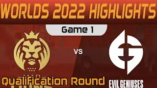 MAD vs EG Highlights Game 1 Qualification Round Worlds 2022 MAD Lions vs Evil Geniuses by Onivia