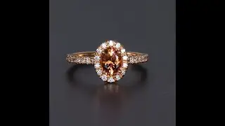 14k Rose Gold Natural Unheated Tanzanite and Diamond Halo Ring 1.24 Carats